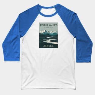 Kobuk Valley National Park Alaska Minimalist Travel Poster Baseball T-Shirt